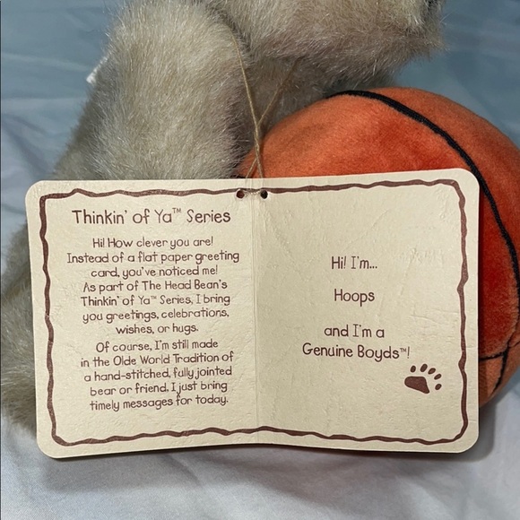 Boyds Bear "Hoops" Basketball Sports Plush 8" - Picture 4 of 4